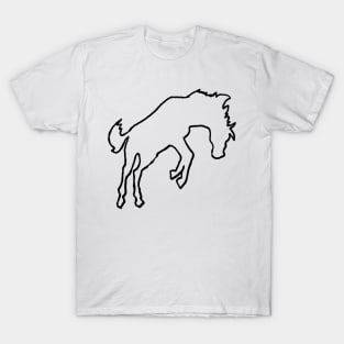 bucking horse outline T-Shirt